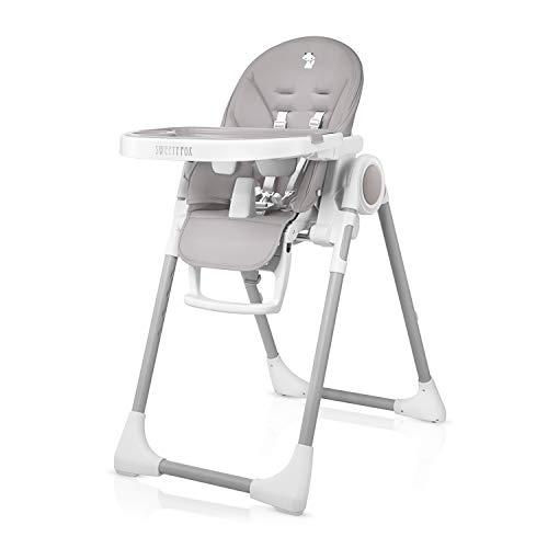 Trona para Bebe Evolutiva, Ajustable y Plegable - 7 Alturas Diferentes, Respaldo...