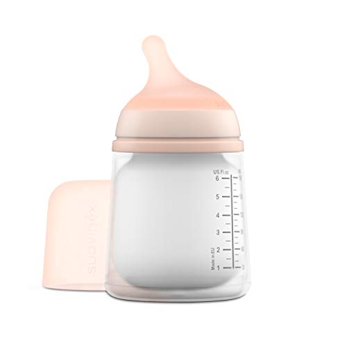 Suavinex Zero-Zero Biberón anticólicos +0 meses, 180 ml - Tetina Lactancia Materna,...