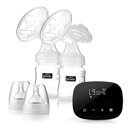 SIMBR Sacaleches Eléctricos Portátil y Recargable Extractor Doble de Leche Materna con...
