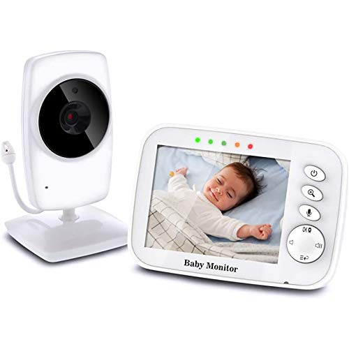 TOPERSUN Vigilabebés Inalámbrico Monitor de Bebé Inteligente con Pantalla LCD 3.2