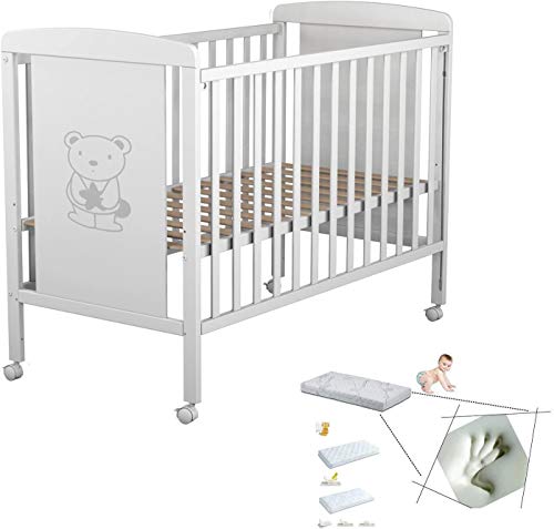 Cuna de bebe Star Ibaby Dreams Sweet. 3 posiciones de somier. Lateral...