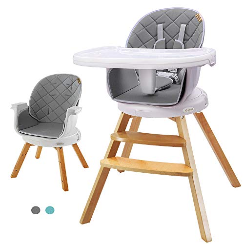 Yoleo Trona para Bebe Evolutiva, Trona de madera evolutiva, Trona para bebés...