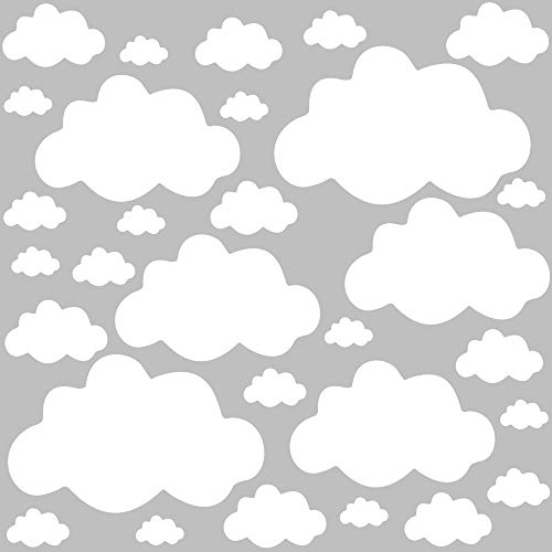 PREMYO 25 Nubes Pegatinas Pared Infantil