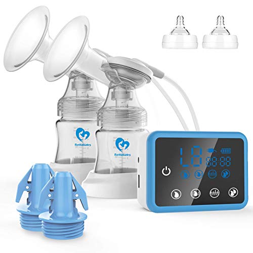 Sacaleches Eléctrico, Bellababy Extractor de Leche Doble Pantalla Táctil Sensible, Múltiples Modos...