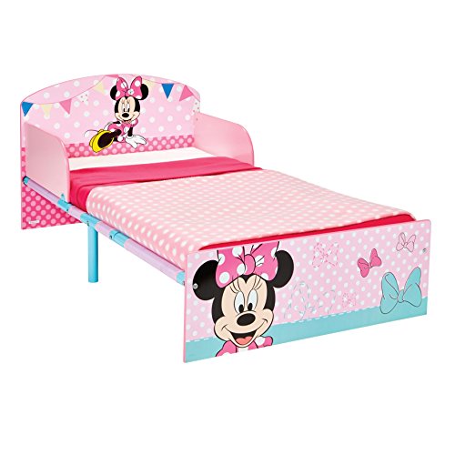 Disney Hello Home Cama Infantil con diseño de Minnie Mouse, Madera, Rosa,...