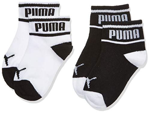 PUMA Wording Sock 2p Calcetines, Negro (Black/White 213), Talla única (Talla del...