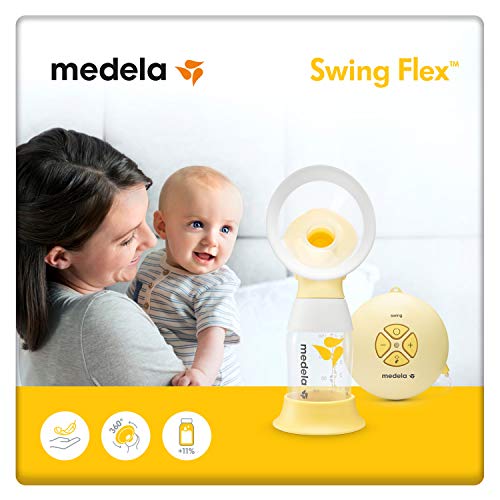 Medela Swing Flex sacaleches eléctrico simple, extractor de leche con embudo Flex...