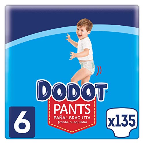 Dodot Pants Pañal - Braguita Talla 6, 135 Pañales, 15 kg +,...