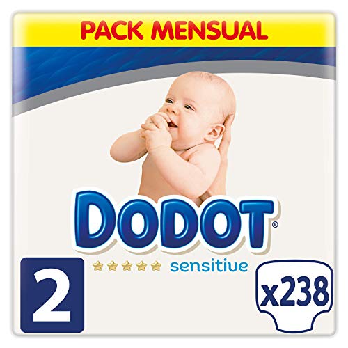 Dodot Sensitive Pañales para Bebé, Talla 2 (4 a 8 kg), 238...