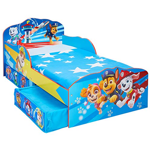 Paw Patrol La Patrulla Canina-Cama Infantil para niños pequeños con cajón Inferior,...