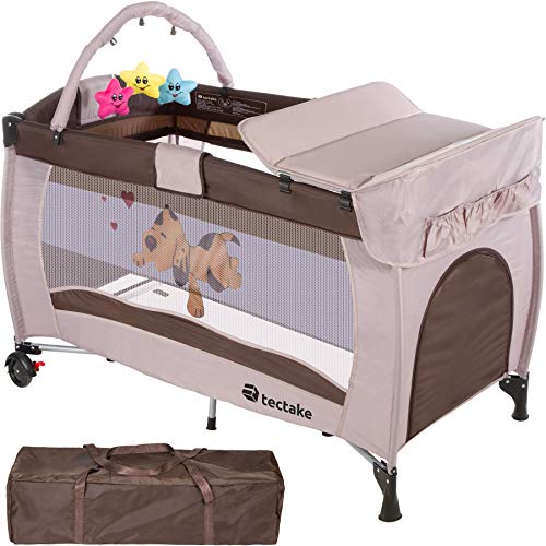 TecTake Cuna infantil de viaje de altura