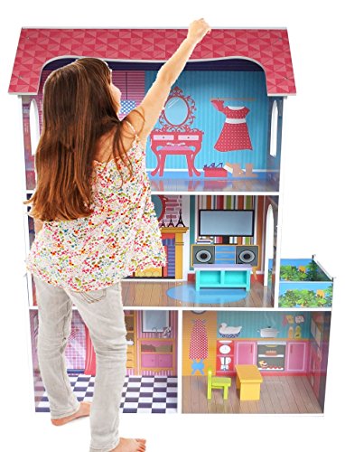 Kiddi Style Casa Muñecas Madera Grande