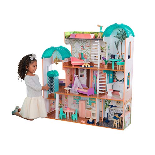 KidKraft- Casa de muñecas de madera con muebles y accesorios incluidos, apta...