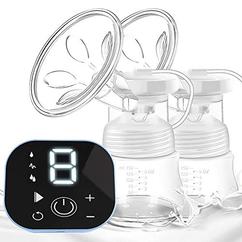SaponinTree Sacaleches Eléctrico, Dobles PortáTil Recargable Con Extractor De Leche, Recargable Bomba...