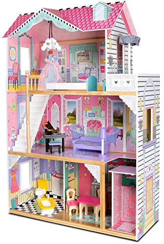 Leomark Casa de Muñecas de Madera con ascensor - Bella Departamento -...